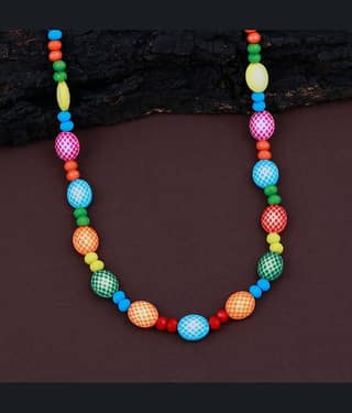 ShreejiHuf Alloy Multi Color Traditional Necklace Long Haram