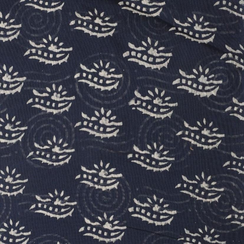 HANDLOOM CHANDERI 03 PCS DABU PRINTED SUIT (SKU - 1RDS01270221 Suit 79)