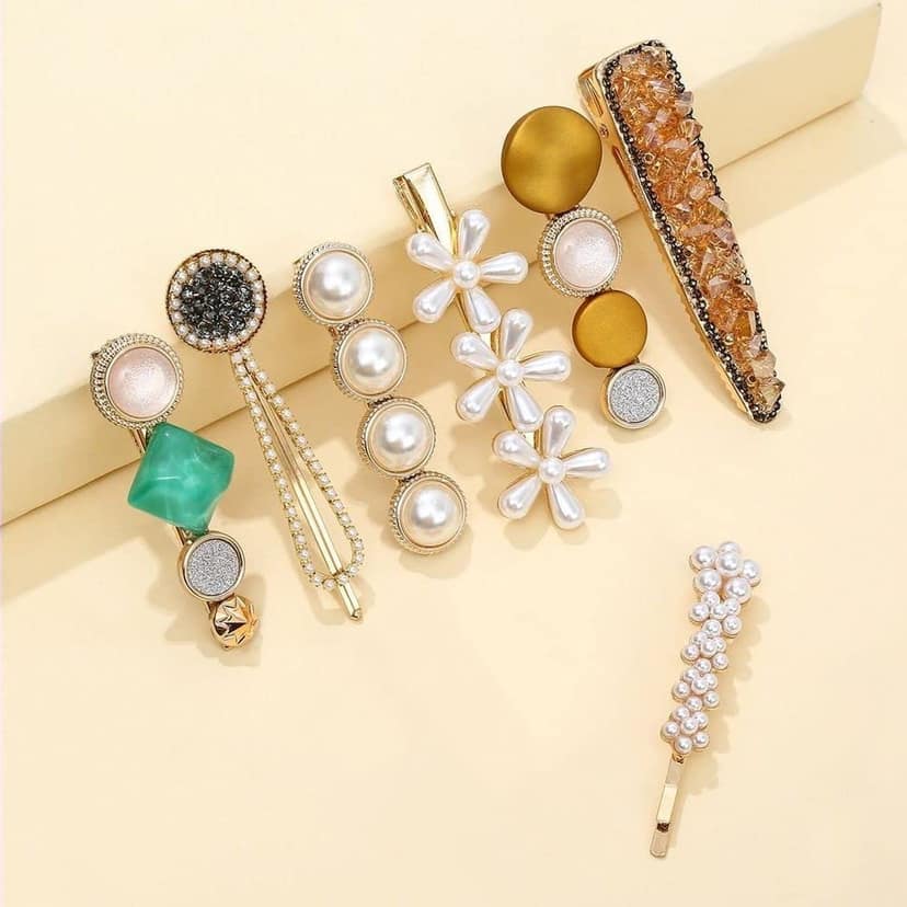 Akashkrishna 8 PCS Premium Korean stylish Hair Clips For Women And Girls view 3