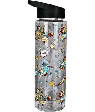 Smily kiddos - Sipper Bottle 750 ml - Kitty Theme Black Water Bottle 750 mL ( Set of 1 )