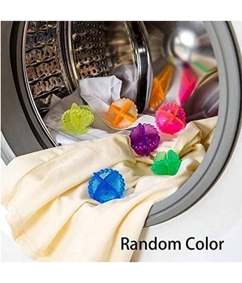 KTU 4 pieces Laundry Washing Ball for wachine machine & Cleaning | washing clohes accesories | Home Improovement & Hardware tubing (Pack of 4) (MULTICOLOR)