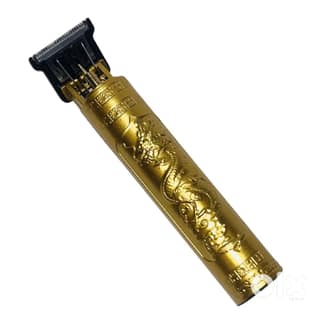 Vintage T9 Professional Hair & Beard Trimmer for Men | Cordless USB Rechargeable Zero-Gap T-Blade Hair Clipper with 4 Guide Combs – Gold