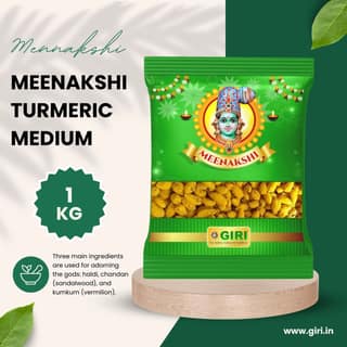 Giri Turmeric Finger | Haldi | Yellow Colour | Manjal for Pooja 1 Kg in Long Size