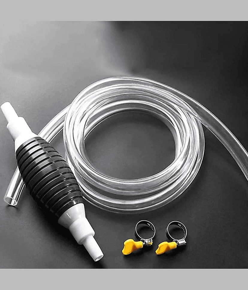 Fuel Transfer Pump Kit - Tank Sucker Latest High Flow Hand Pump Portable Manual Car Fuel Transfer Pump with 2M Hose for Water Fish Tank (2 M)