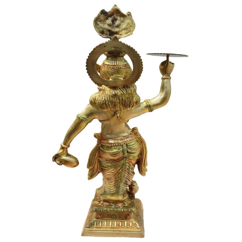 Brass Showpiece Krishan Ji With Chakra Idol Statue (BSMAS072) view 3