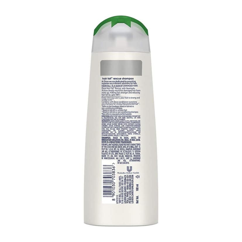 Dove Hair Fall Rescue Shampoo, 180 ml view 2