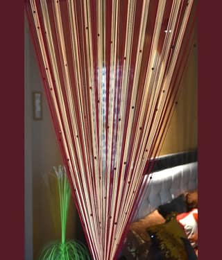 Homefab India Solid Semi-Transparent Rod Pocket Door Curtain 7ft (Pack of 1) - Maroon