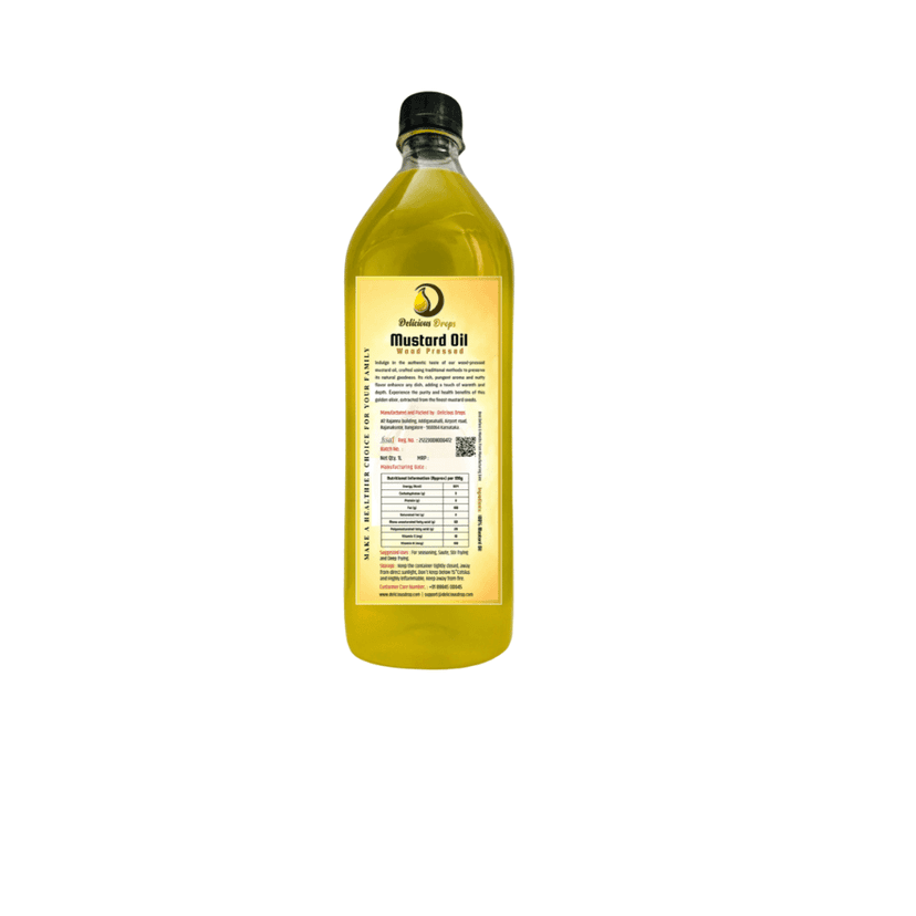 WOOD PRESSED MUSTARD OIL 1000ML view 4