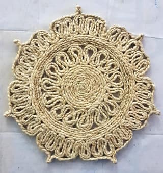 Jute Mat Dining Table
