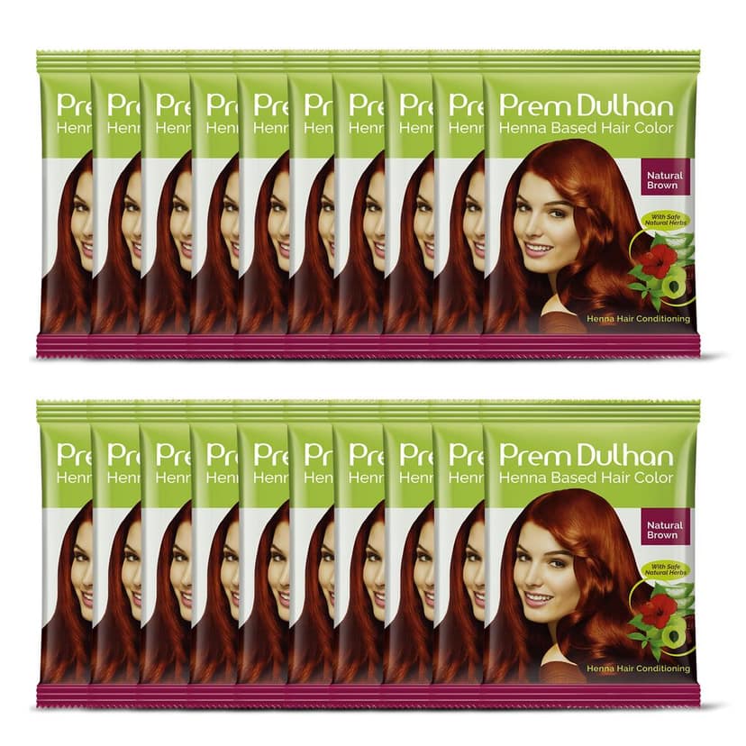 Prem Dulhan Burgundy Red Henna Based Hair Color, 10 g view 3