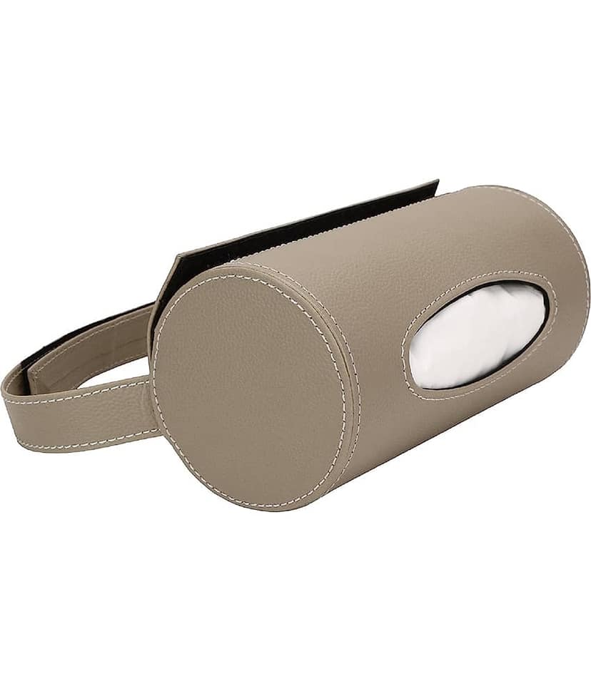 Car Tissue Dispenser Leather Beige view 2