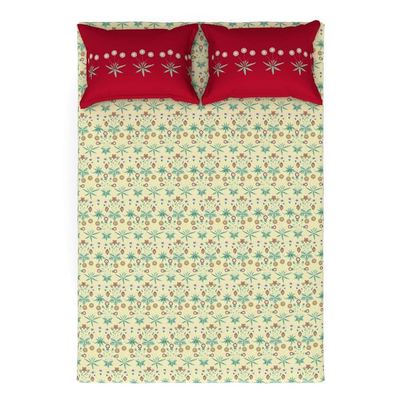 Trident Carnival Queen Bedsheet Set, 144 Thread Carnival Gifting Set, 100% Cotton, Superior Softness, Oeko-Tex Certified view 2