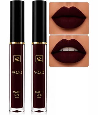 VOZO Maroon Matte Smudge Free Liquid Lipstick ( Pack of 2 )