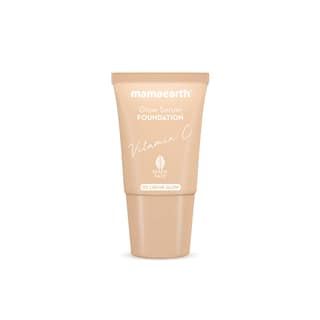 Mamaearth Glow Serum Medium Coverage Natural Foundation for All Skin Types - Mini Tube With Vitamin C & Turmeric for 12-Hour Long Stay - 18 Ml (Crme Glow) Mamaearth Glow Serum Medium Coverage Natural Foundation for All Skin Types - Mini Tube With Vitamin