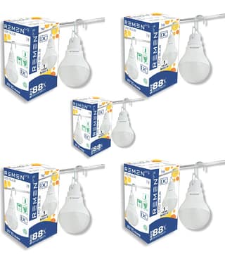 Remen Led Lites - 7W Cool Day Light LED Bulb ( Pack of 5 )