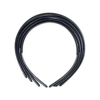 Plastic Hair Bands for Womens and Girls - Pack of 10 Classic (Black)