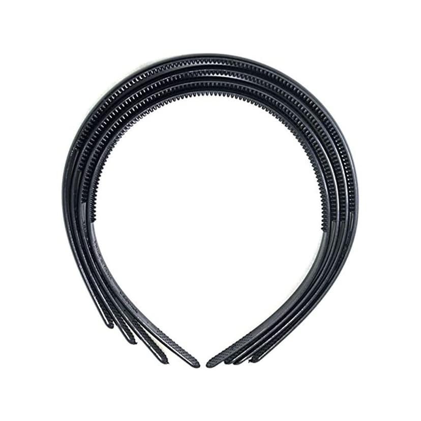 Plastic Hair Bands for Womens and Girls - Pack of 10 Classic (Black)