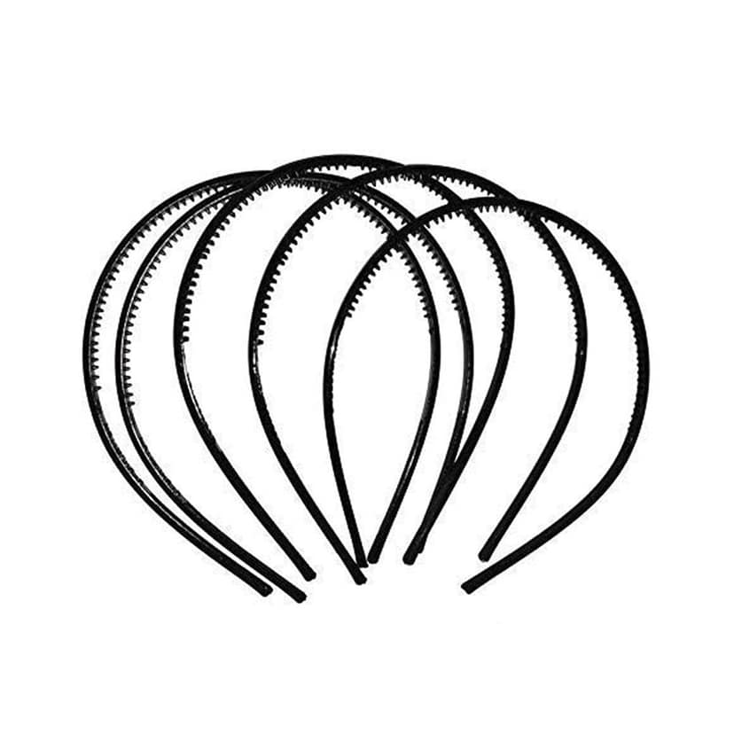 Plastic Hair Bands for Womens and Girls - Pack of 10 Classic (Black) view 2