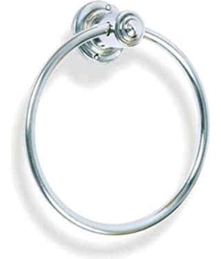 Silver Stainless Steel Round Towel Ring (pack of 1)