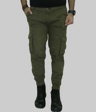 Urban Legends Regular Flat Men's Cargos - Black ( Pack of 1 )