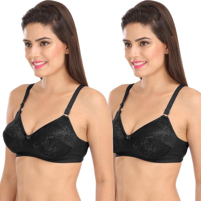 SONA Vibekart Women's Lace Non-Padded Non-Wired Full Coverage Bra view 4