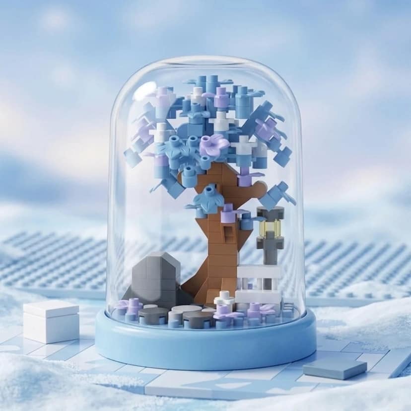 Winter Frost Blossom Tree Building Block (1Pc) view 2