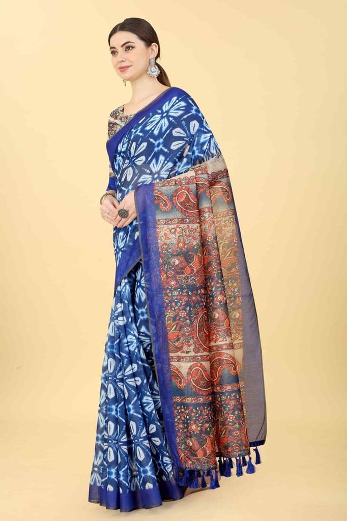 Women's Kalamkari Digital Printed Saree view 2