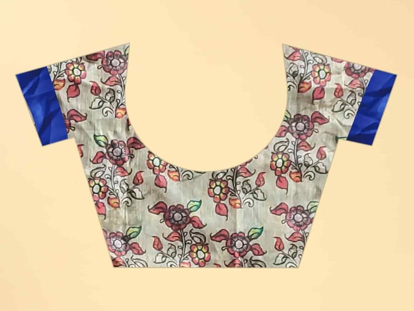 Women's Kalamkari Digital Printed Saree view 5