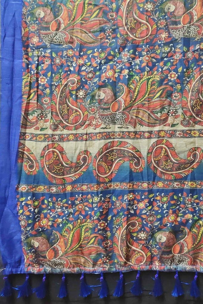 Women's Kalamkari Digital Printed Saree view 6