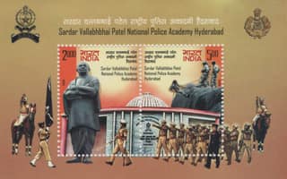 Shobhaphila's 2008 SardarVallabhai Patel National Police Academy Hyderabad Indian Miniature Sheet (27th Nov 2008)