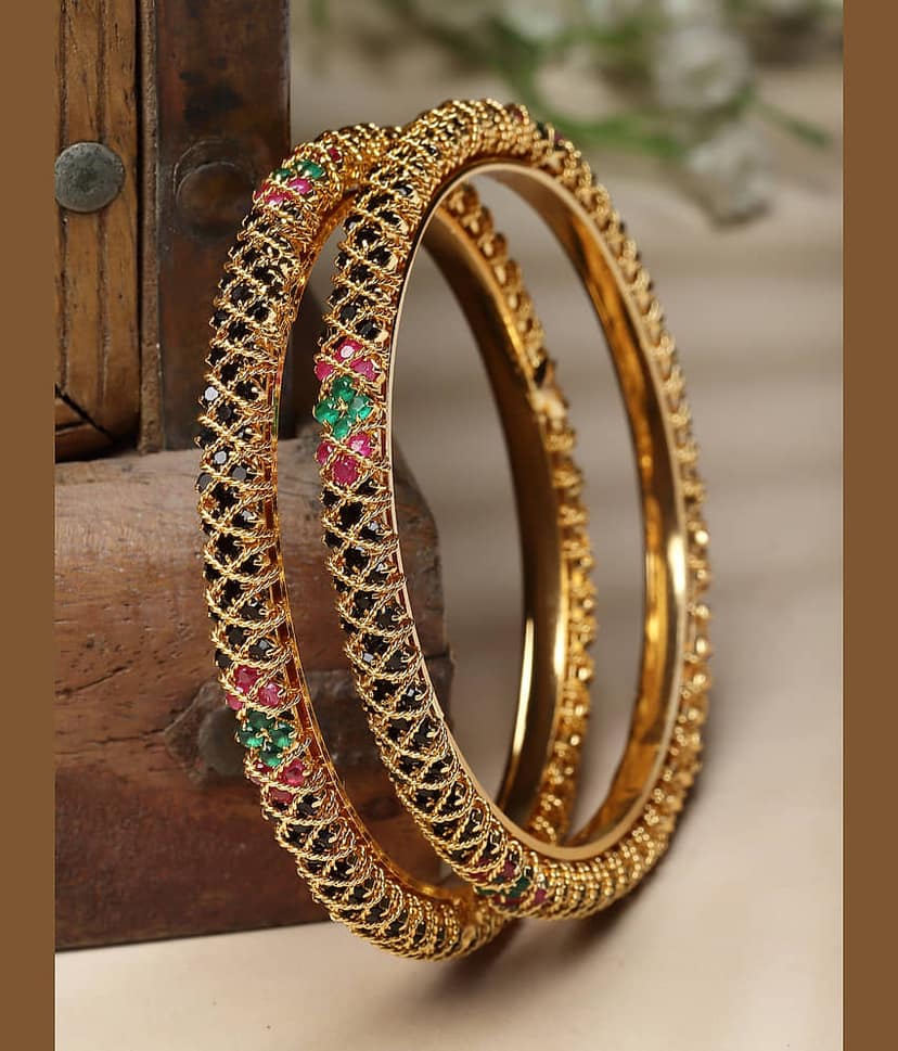 Sukkhi Red Bangle Set ( Pack of 2 ) view 2