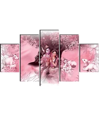Saf Radha Krishna Ji Religious Wall Hanging Framed Painting