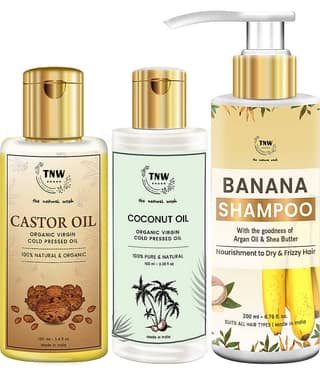 TNW - The Natural Wash Banana Shampoo, Hair Care Combo 100 mL Pack of 3