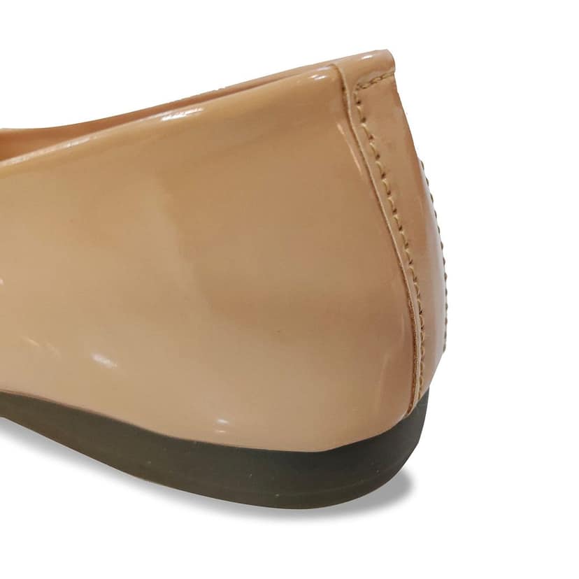 Colorblock Comfortable and Stylish Ballets Flats | for Casual Wear, Party and Formal Wear Occasions l | Bellies for Women & Girls Beige view 7