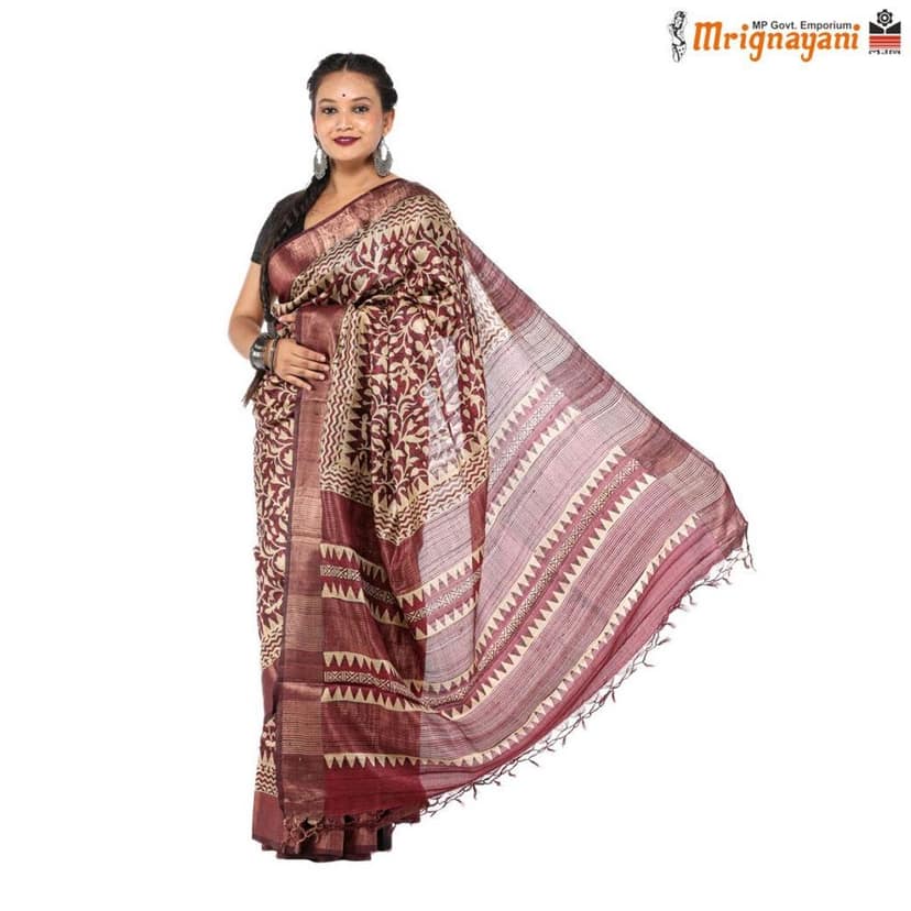 HANDLOOM KOSA SAREE WITH BLOUSE (SKU - 3H0201120622, SAREE - 1188) view 2