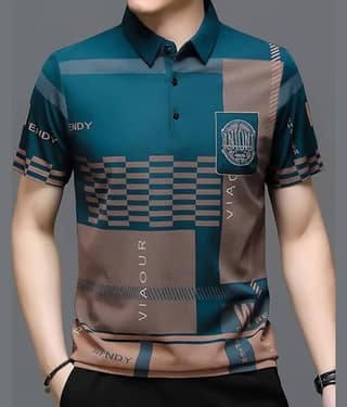 ENITOR Men Cotton Blend Regular Fit Colorblock Polo T Shirt ( Maroon )