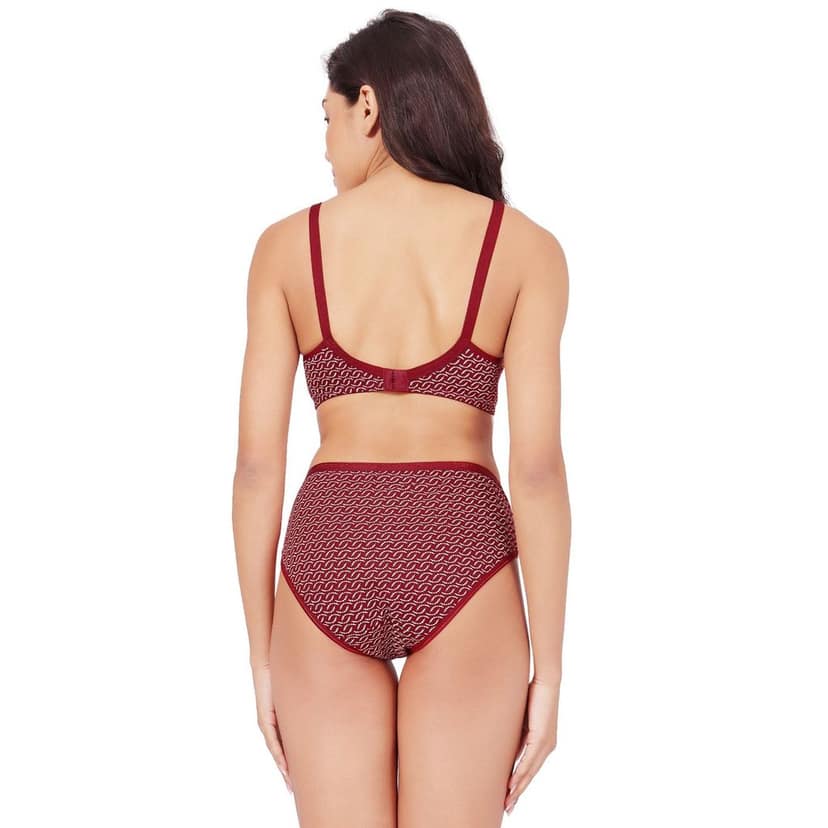 Bodycare Women's Assorted Prints Combed Cotton Bra & Panty Set 6450D view 3