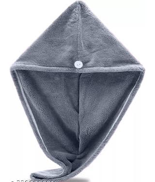 Midastra Black Hair Towel Wrap ( Pack of 1 )