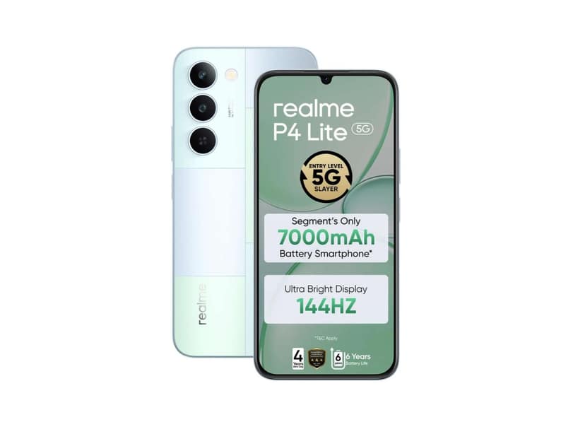 Realme P4 Lite 5G Smartphone, 4GB RAM, 64GB Storage - Mosaic Green
