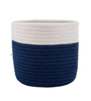 Generic Cotton Flower Pot With Out Lid (White-Blue)-PID66471