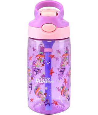 Smily kiddos - Blue School Water Bottle 450 mL ( Set of 1 )