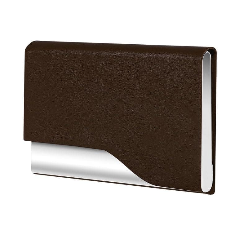 LOREM Small Pocket-Sized Metal ID, Credit-Debit Card Holder with Magnetic Shut Button for Men & Women-UF