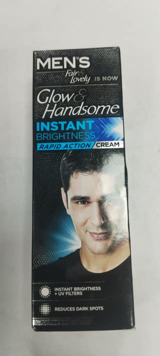 Men's Fair& Lovely is now Glow& Handsome Instant Brightness Rapid action/cream Reduces dark spots