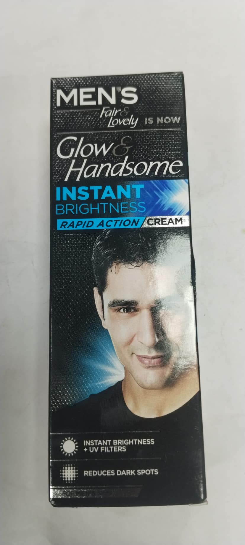 Men's Fair& Lovely is now Glow& Handsome Instant Brightness Rapid action/cream Reduces dark spots