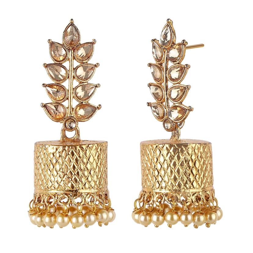 Traditional Jhuka Reverse Ad Jhumka Earrings. view 5