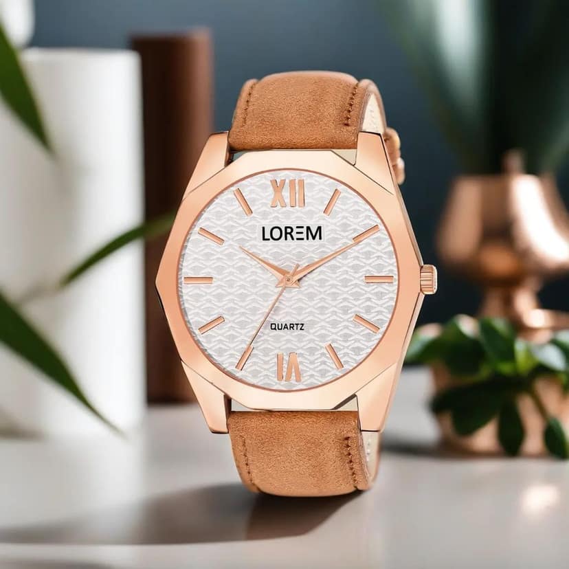 LOREM 3D Embossed Dial Analog Watch for Men view 2