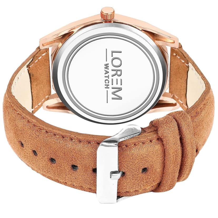 LOREM 3D Embossed Dial Analog Watch for Men view 3