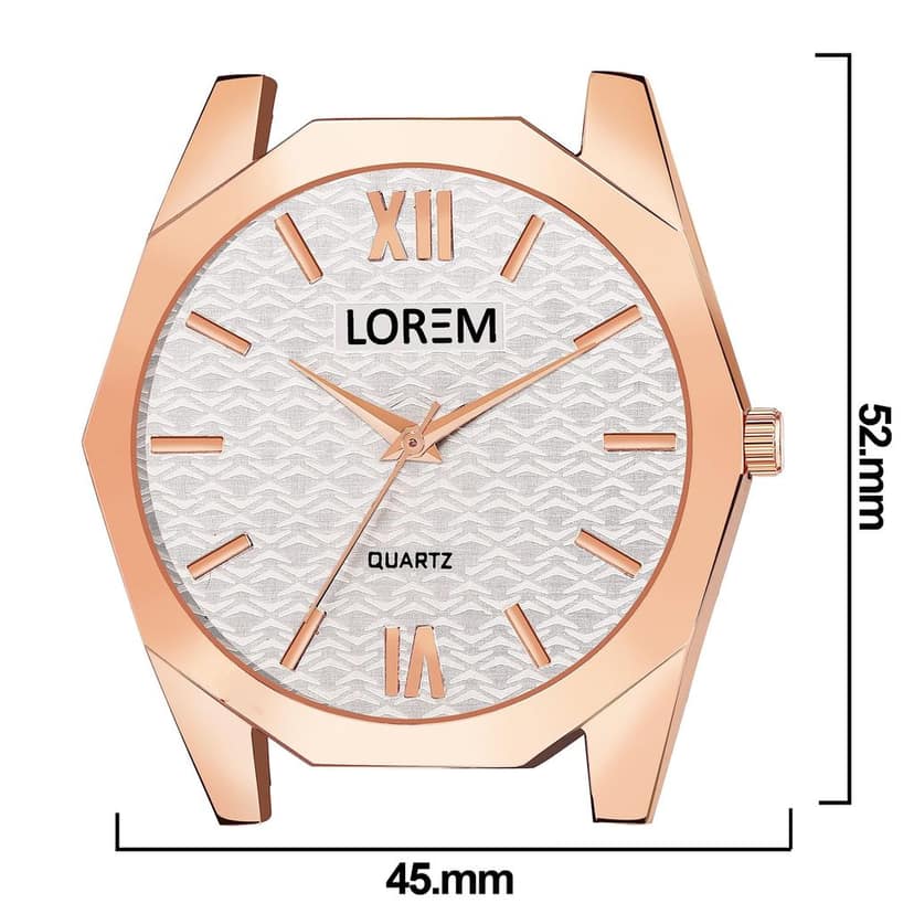 LOREM 3D Embossed Dial Analog Watch for Men view 5