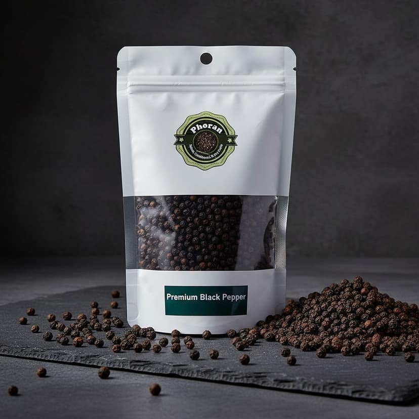 Buy Black Pepper Kali Mirch Online India - Whole Peppercorns | Phoran view 2