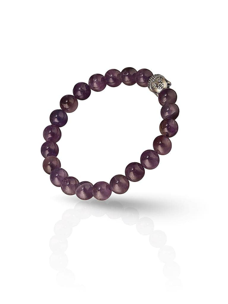 Natural Amethyst Stone Bead Bracelet for Positive Energy & Balance view 9